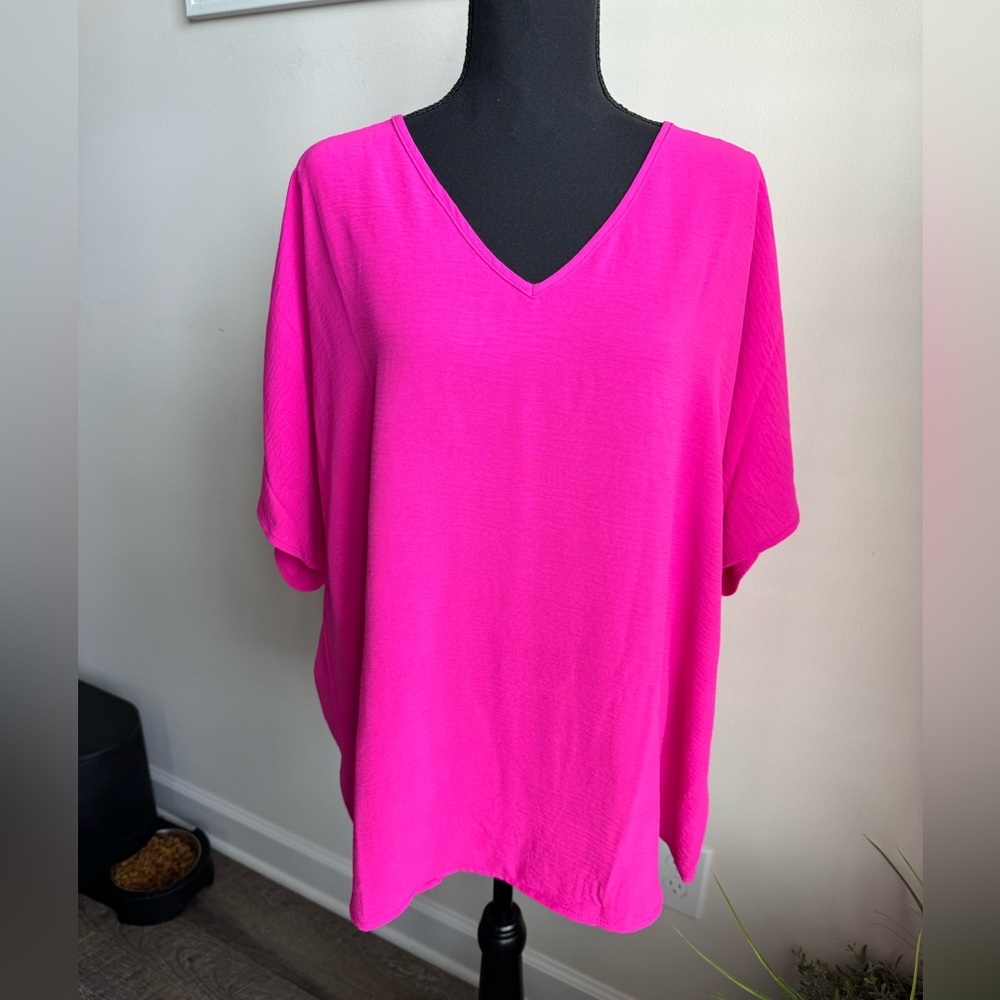 NWOT Entro Hot Pink Top